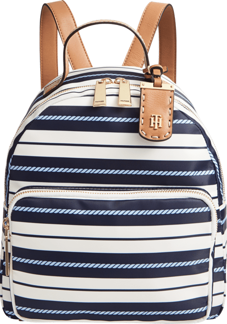 Tommy hilfiger backpack hot sale blue and white