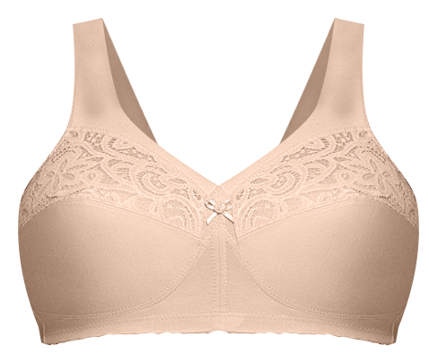 Glamorise Womens Magiclift Cotton Support Wirefree Bra 1001 Café