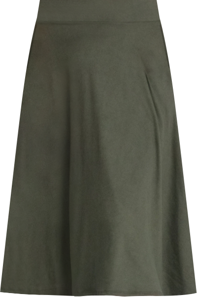 Women's Elastic Waistband Pocket Midi Skirt