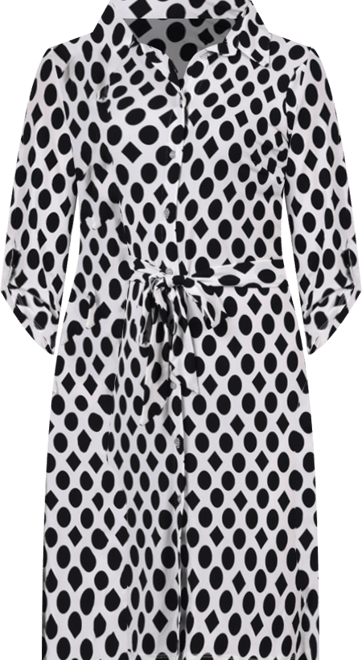 Women's 3/4 Sleeve Tie-Waist Shirtdress