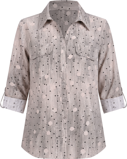 Women's 3/4 Roll Tab Shirt with Pockets
