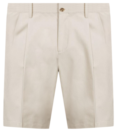 Big & Tall No Iron 9" Comfort Waist Pleated Front Chino Short