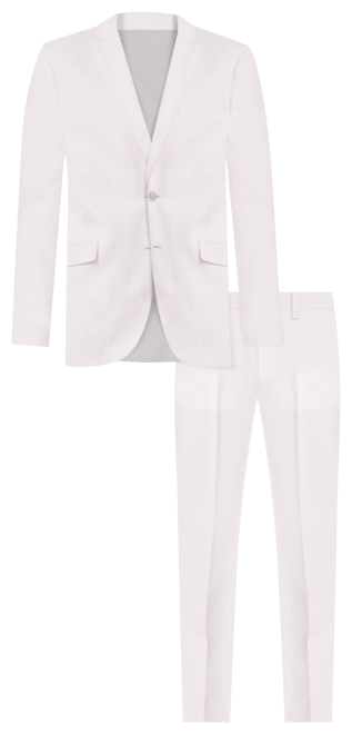 Men's Slim-Fit Stretch Linen Solid Suit