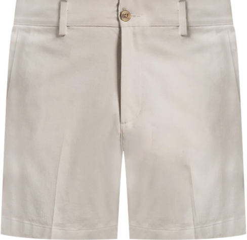 Men's No Iron 6" Comfort Waist Plain Front Chino Short