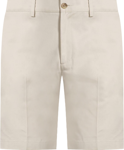 Men's No Iron 9" Comfort Waist Plain Front Chino Short