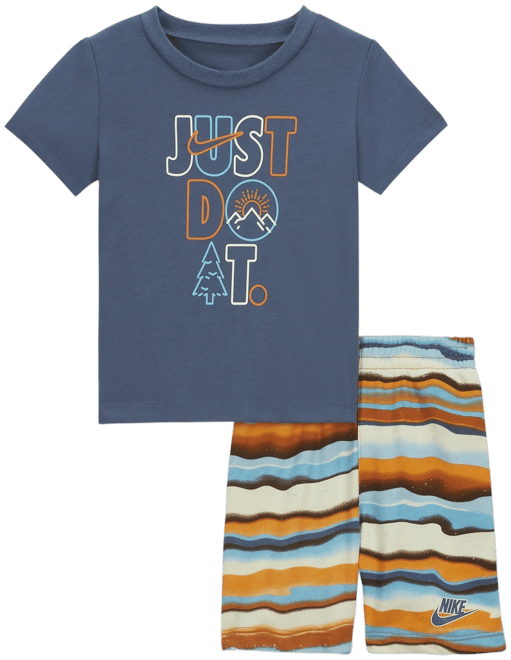 Nike Sportswear "Leave No Trace" Printed Shorts Set Younger Kids' 2-piece Set