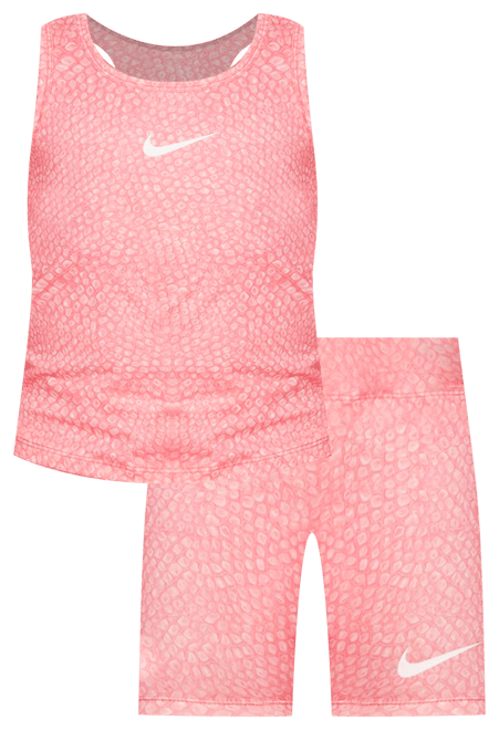 Nike Swoosh Tank Top and Bike Shorts Set Younger Kids' 2-Piece Dri-FIT Set.  Nike AT