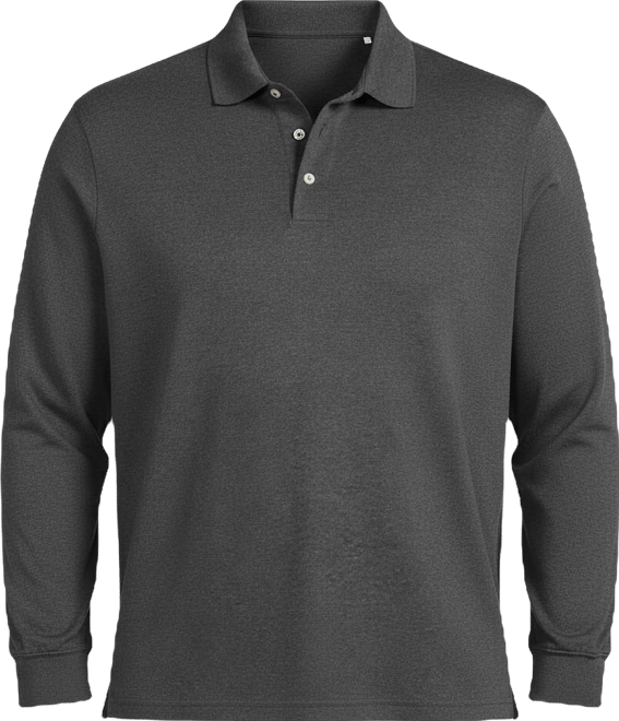 Men's Long Sleeve Cotton Supima Polo Shirt