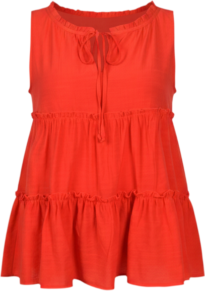 Petite Sleeveless Tiered Blouse