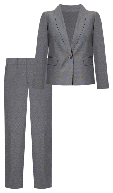 Le Suit 2 pc. Straight Leg Pant Suit Petite Color Grey JCPenney