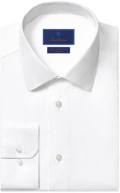 David Donahue Trim Fit Twill Non Iron Dress Shirt | Bloomingdale's