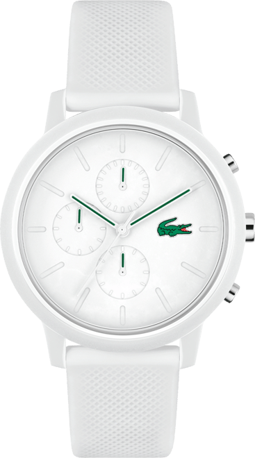 Lacoste Men\'s L 12.12. Strap 43mm White Silicone Watch - Chrono Macy\'s