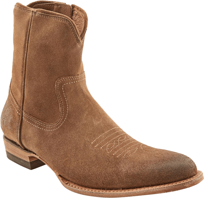 Men Handmade Brown Suede Ring style Boots with zip closure, Formal Ankle  Boots