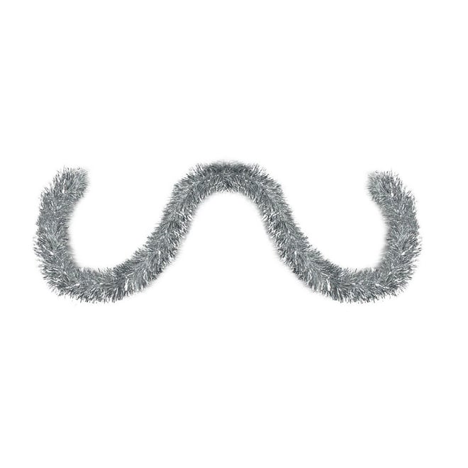 Northlight 50' Shiny Festive Christmas Foil Tinsel Garland-Unlit-6 Ply, Silver