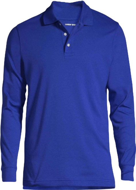 Men's Long Sleeve Interlock Polo Shirt