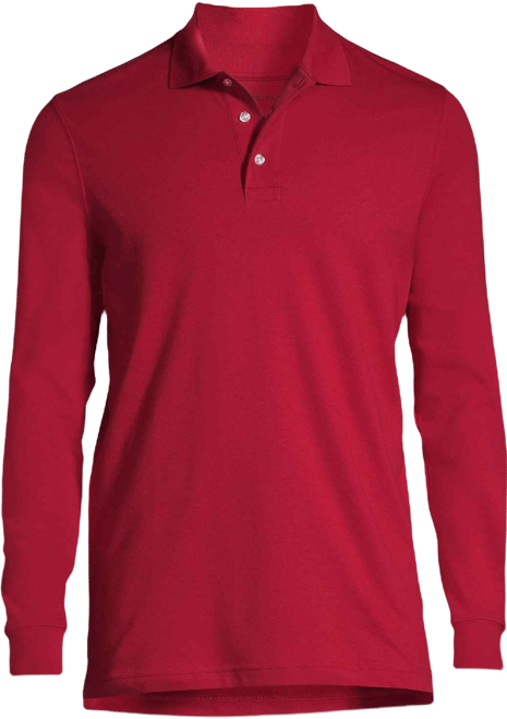 Men's Long Sleeve Interlock Polo Shirt