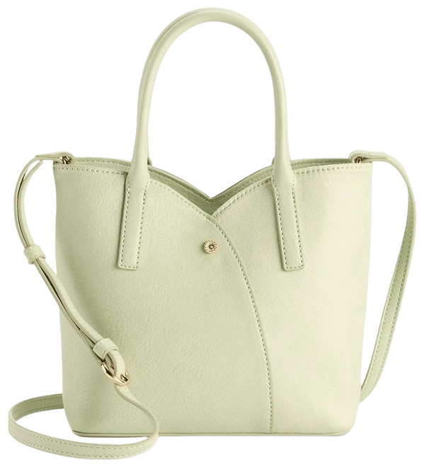 LC Lauren Conrad small crossbody bag purse green teal tulip rose
