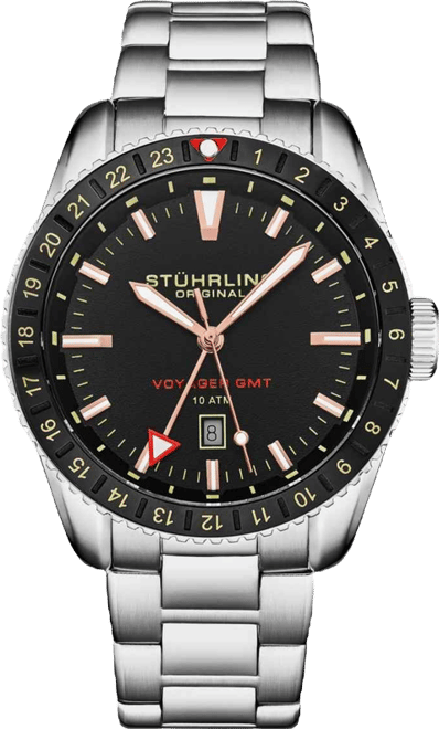 Men's Aquadiver Silver-tone Stainless Steel , Black Dial , 49mm Round Watch