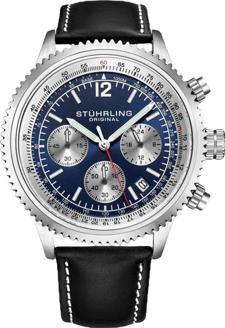 Turbine 4015 Men s Chronograph Watch – 44mm Quartz Movement, Tachymeter Bezel, Aviation-Inspired Design