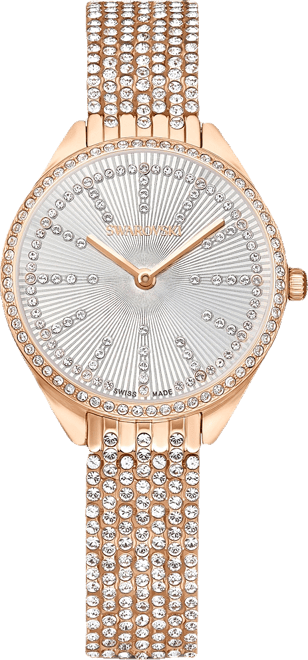 Women's Quartz Attract Rose Gold-Tone Metal Watch, Swiss Made 30mm