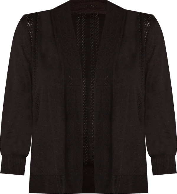 Women's 3/4 Sleeve Open Front Cardigan Sweater