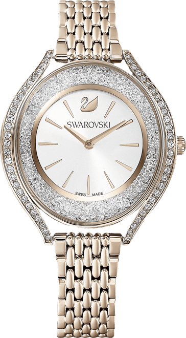 Women's Swiss Crystalline Aura Gold-Tone Stainless Steel Pvd Bracelet Watch 35mm