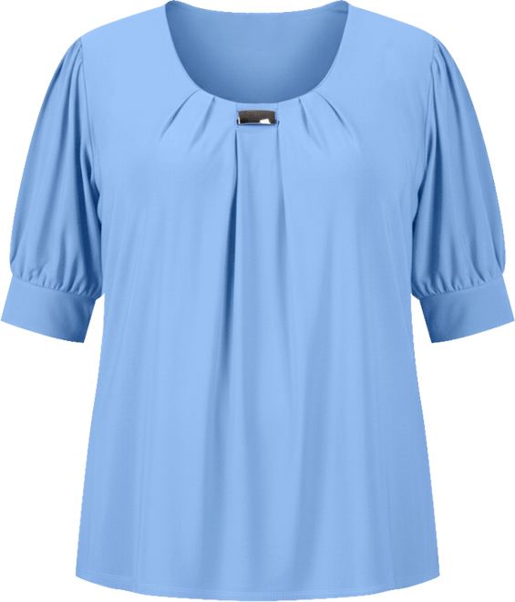 Petite Short Sleeve Balloon Sleeve Top