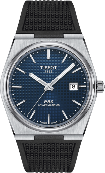 Men's Swiss Automatic Prx Black Rubber Strap Watch 40mm