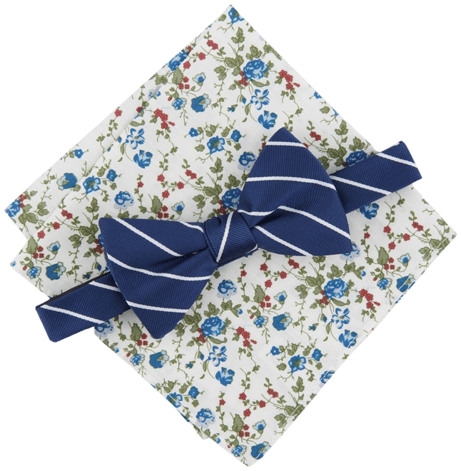 Light Blue Cotton Bow Tie - Sorrente