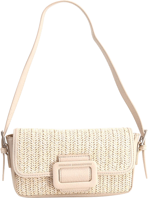 French Connection Shante Straw Crossbody Bag