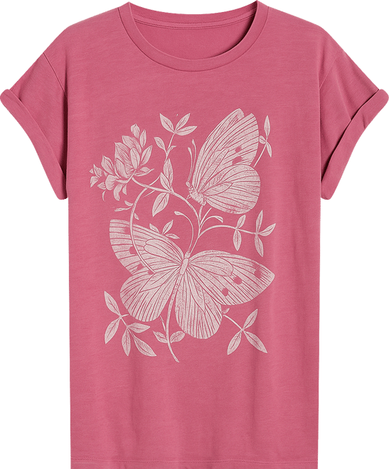 Women's Butterfly Garden Boyfriend T-Shirt