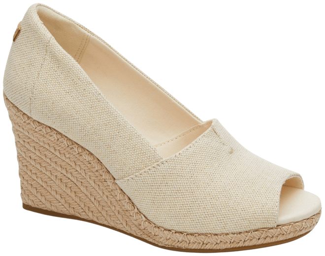 Women s Michelle Recycled Peep Toe Espadrille Wedges