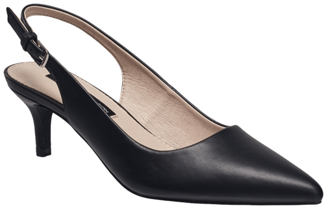 Womens black slingback outlet shoes