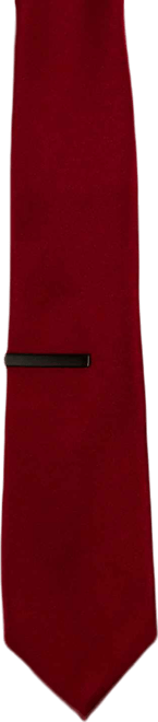 Men's Solid Tie & 1-1/2" Tie Bar Set