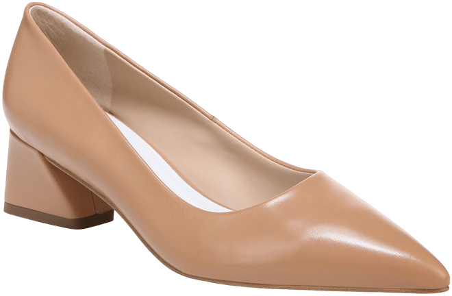 Women's Racer Pointed Toe Block Heel Pumps