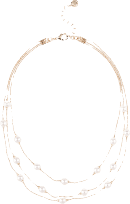 Imitation Pearl Layered Necklace, 16" + 2" extender, Created for Macy's