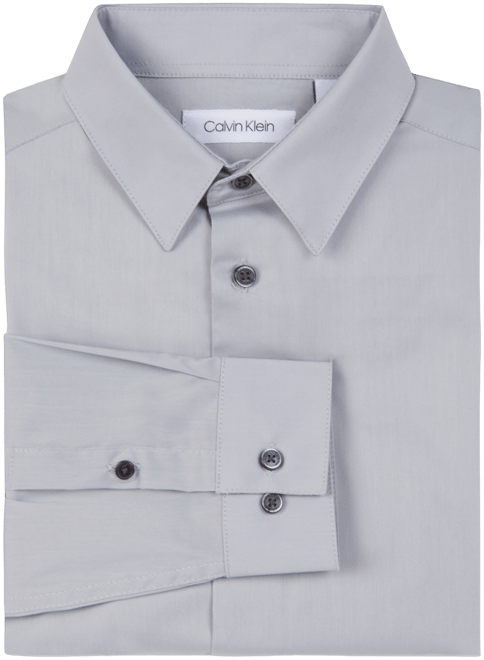 Big Boys Husky Solid Stretch Poplin Shirt