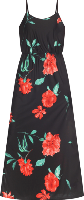 Women's Floral Strap Maxi Dress