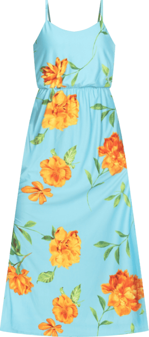 Women's Floral Strap Maxi Dress