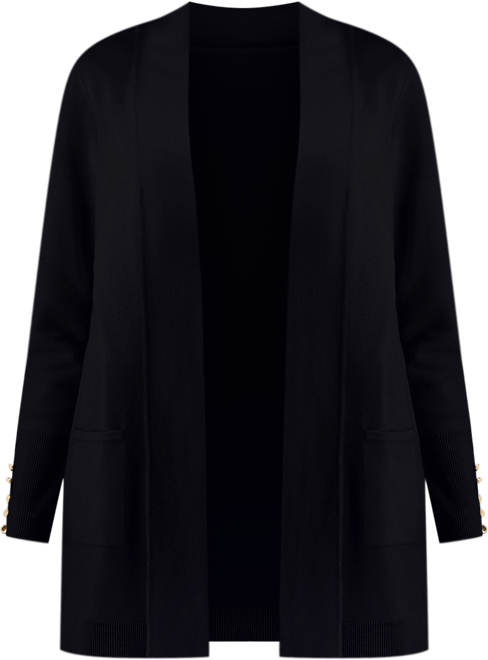 Macy's black cardigan best sale