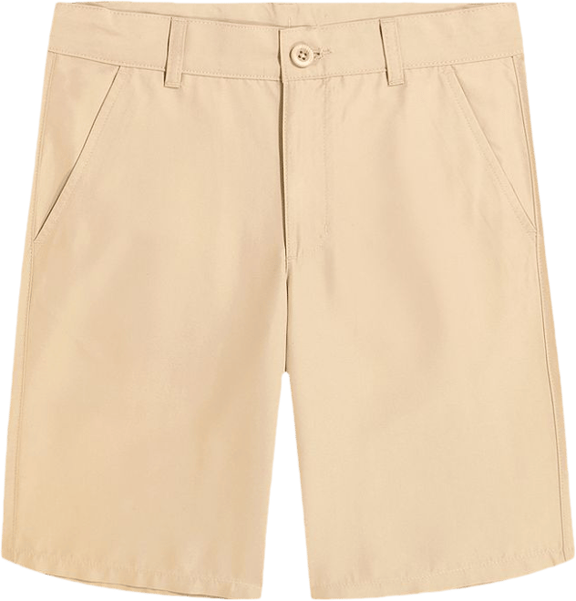  IZOD Boys' School Uniform Flat Front Khaki Shorts