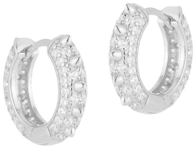 Sunkissed Sterling Cubic Zirconia Huggie Hoop Earrings