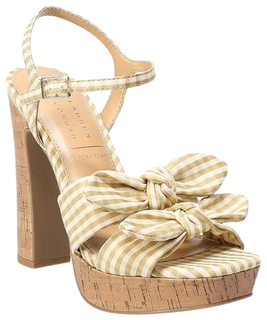 Lc lauren conrad bow women's high store heel sandals