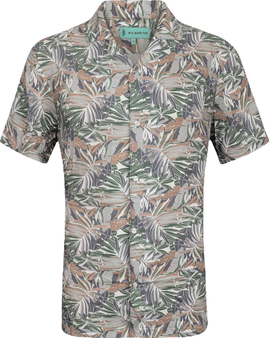 Mens Casual Button-Down Hawaiian Short Sleeve Shirt