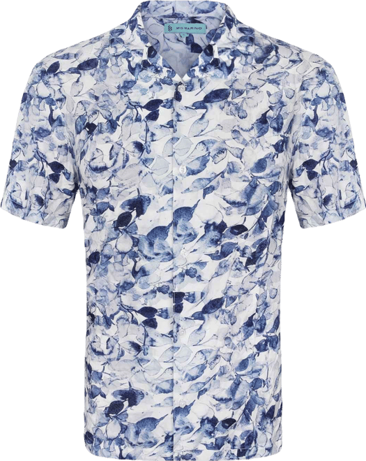 Mens Casual Button-Down Hawaiian Short Sleeve Shirt