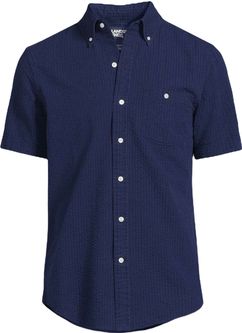 Men's Short Sleeve Seersucker Shirt