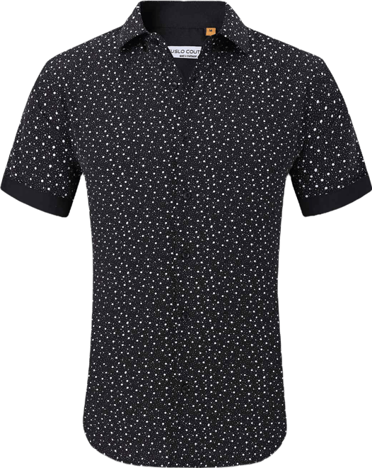 Men's Slim-Fit Geo-Print Performance Shirt
