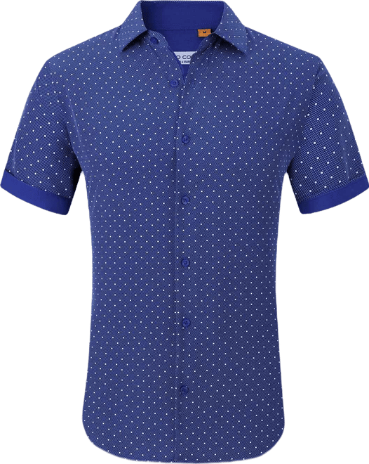 Men's Slim-Fit Geo-Print Performance Shirt