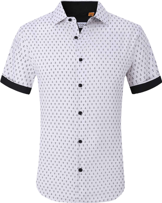 Men's Slim-Fit Geo-Print Performance Shirt