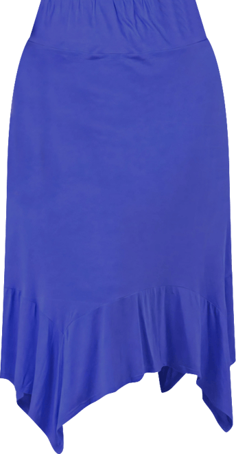 Plus Size Elastic Waist Handkerchief Skirt